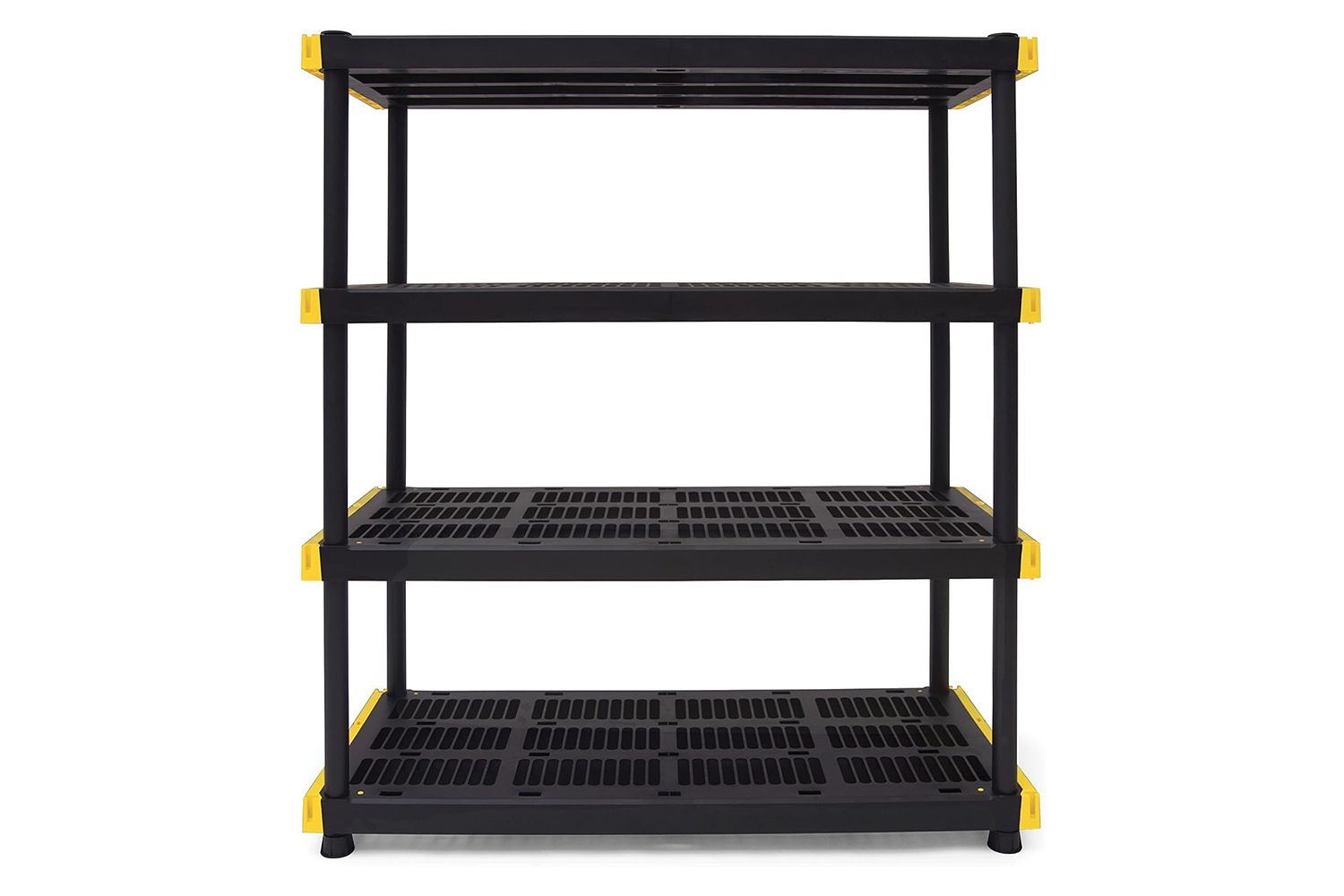 CX Black & Yellow 4-Tier Heavy Duty Plastic Storage Shelving Unit