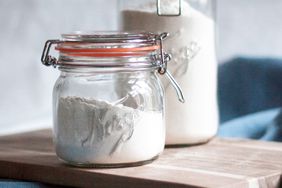 Close-Up Of Two Flour Jars