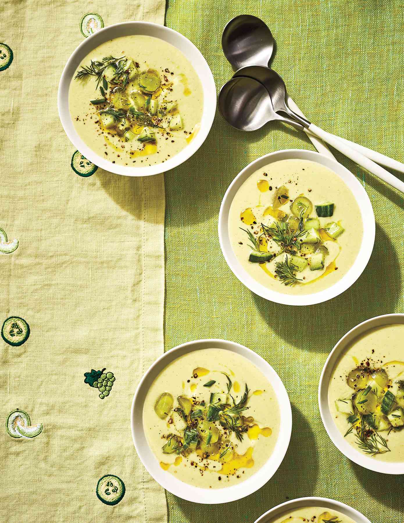Green Gazpacho With Grapes, Honeydew, and Cucumber