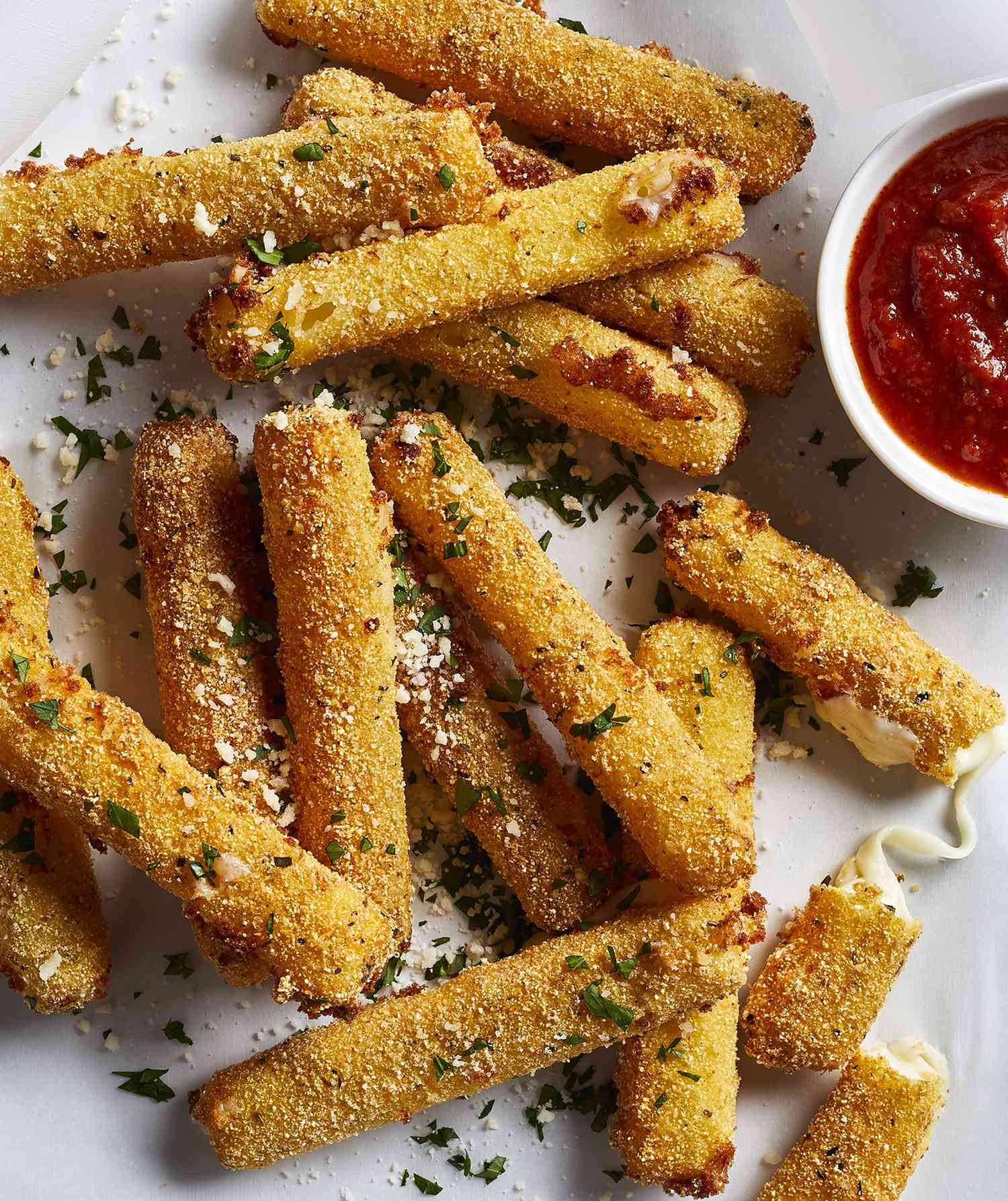Cornmeal-Crusted Mozzarella Sticks