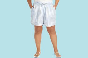 Women's High-Rise Linen Pull-On Shorts